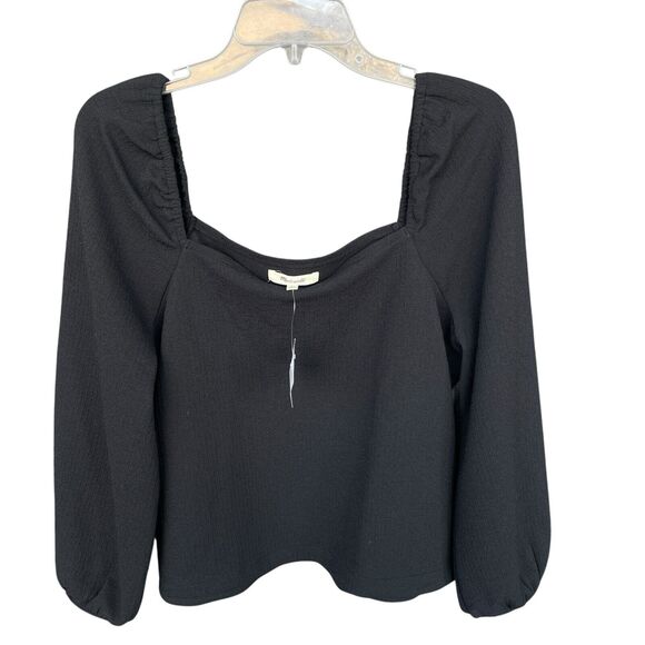 Madewell Tops - Madewell Black Square Neck Blouse